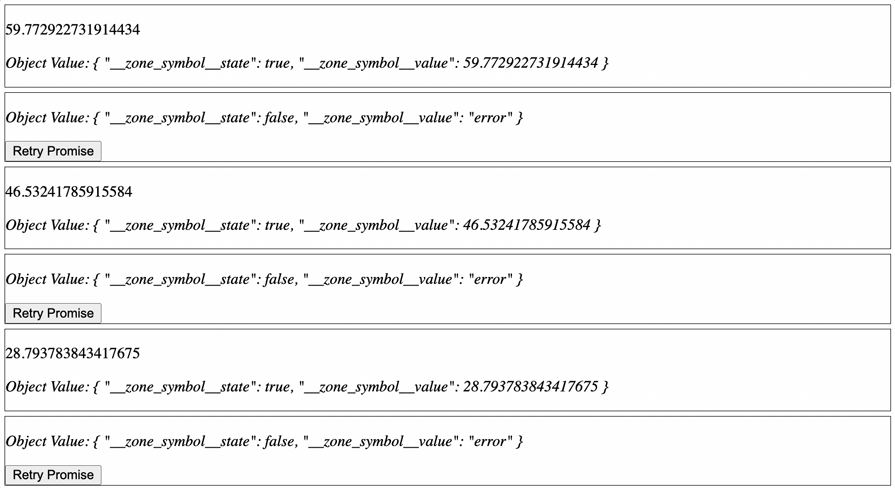 gif of a failed promises are taken out of the array, and a new functional promise is added instead