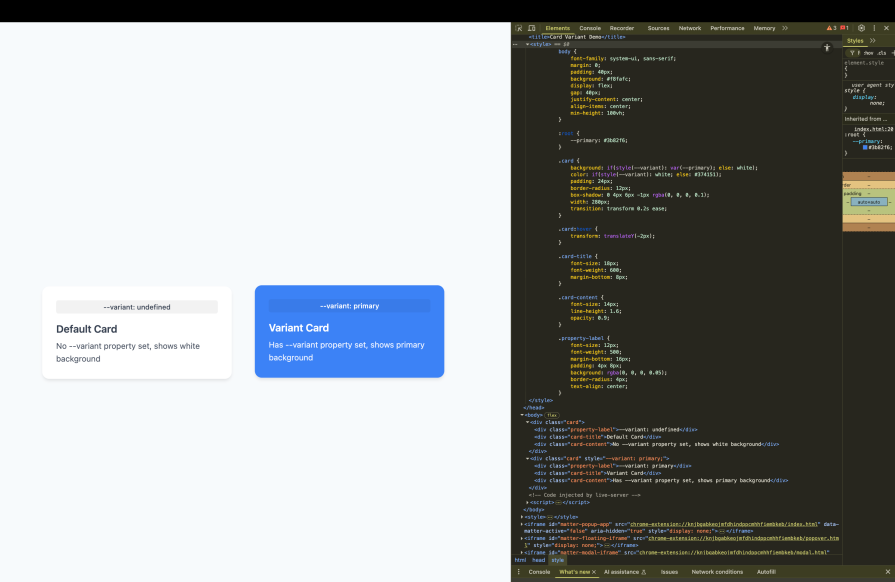 css style() queries