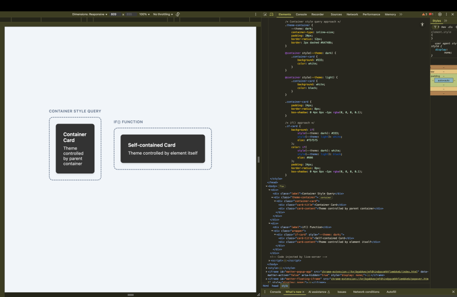 if() vs container style queries