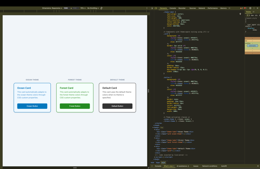 setting custom property on any container