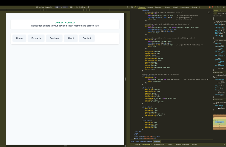 css responsive components