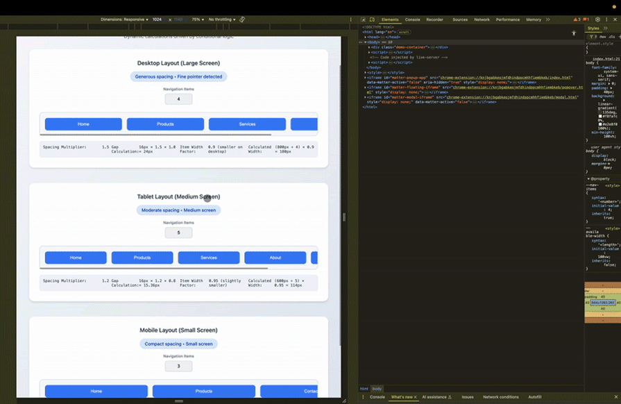 gif of integration with calc()