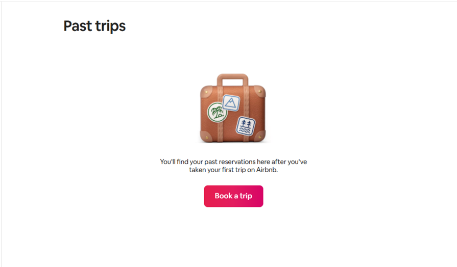 Empty State Message From Airbnb
