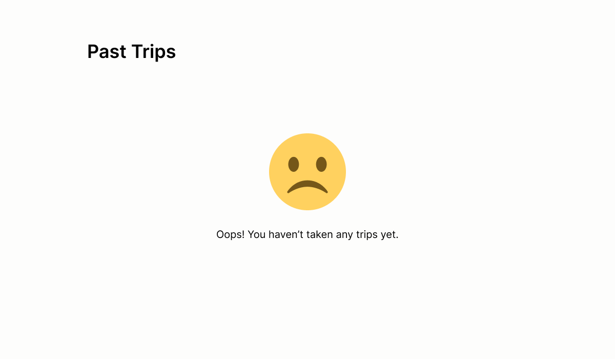Empty State Message Poor Example