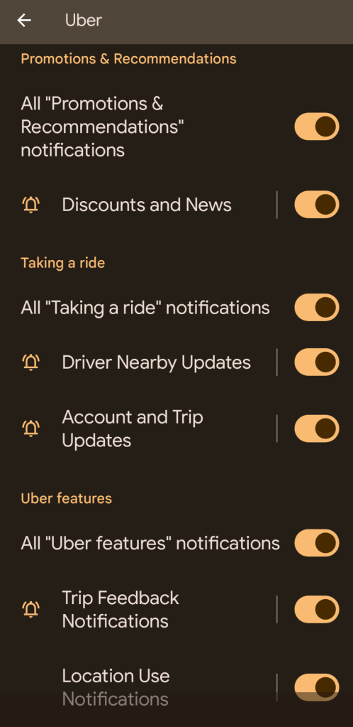 Uber Push Notification