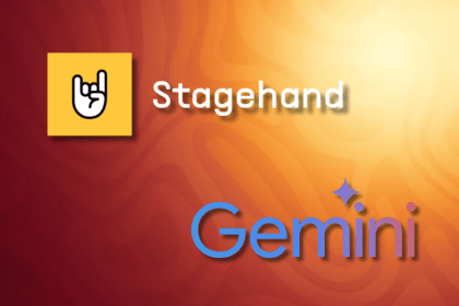 Stagehand and Gemini logos on a gradient background symbolizing AI web automation