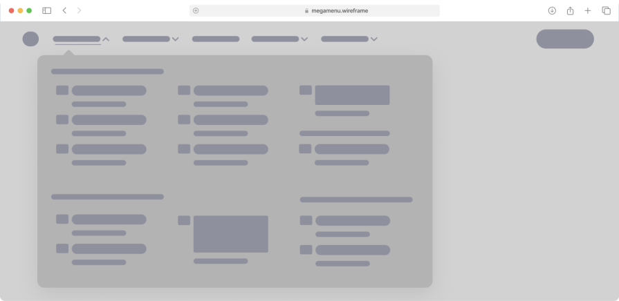 Basic Mega Menu Structure