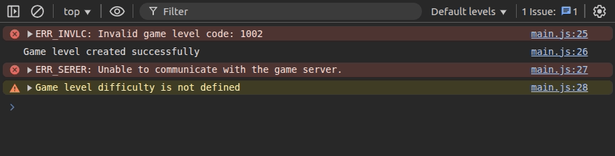 Filtering Log Messages Based On The Type From The Console Sidebar