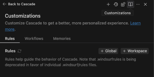 customizations interface