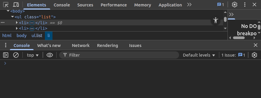 Monitoring DOM Element Updates Using Live Expressions