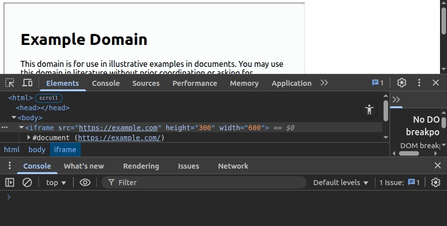 Reloading An Iframe Quickly By Changing The Console Context