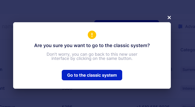 ‘Back To Old’ Version Button