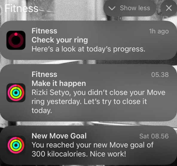 Apple Fitness Notification