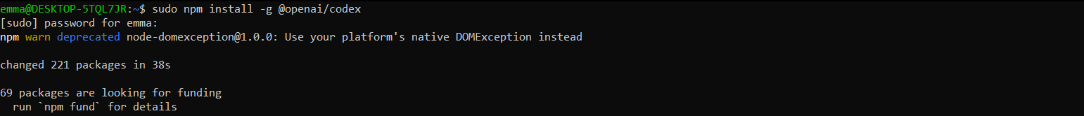 Installation of Codex on Linux