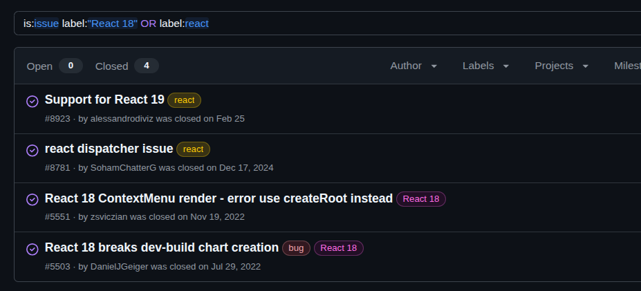 react related issue
