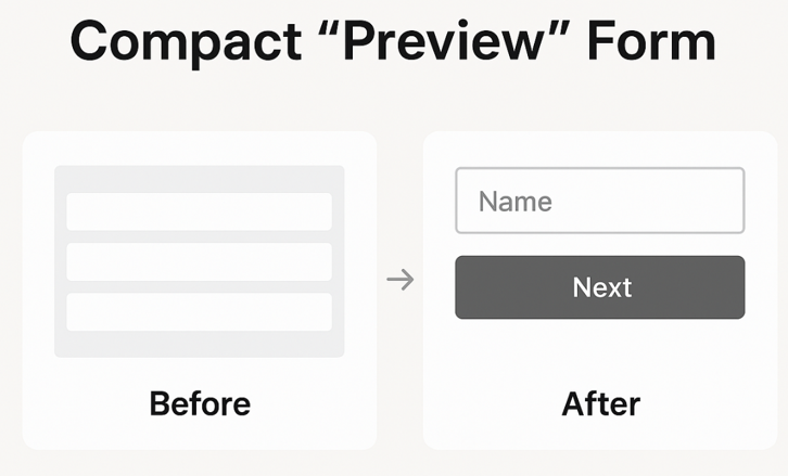 Compact ‘Preview’ Form