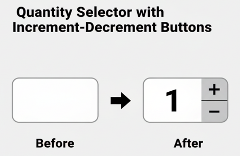 Quantity Selector With Increment/Decrement Buttons