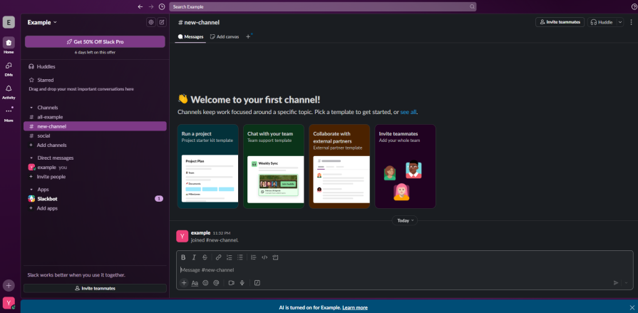 Slack’s Playful Onboarding Empty State