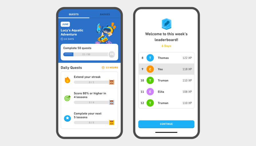 Duolingo Progress-Based Encouragement UX