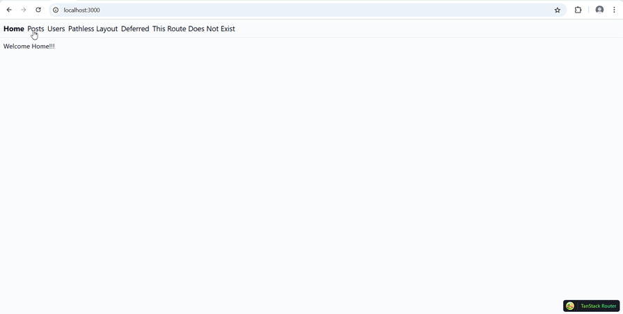barebones webpage with a functional navigation bar