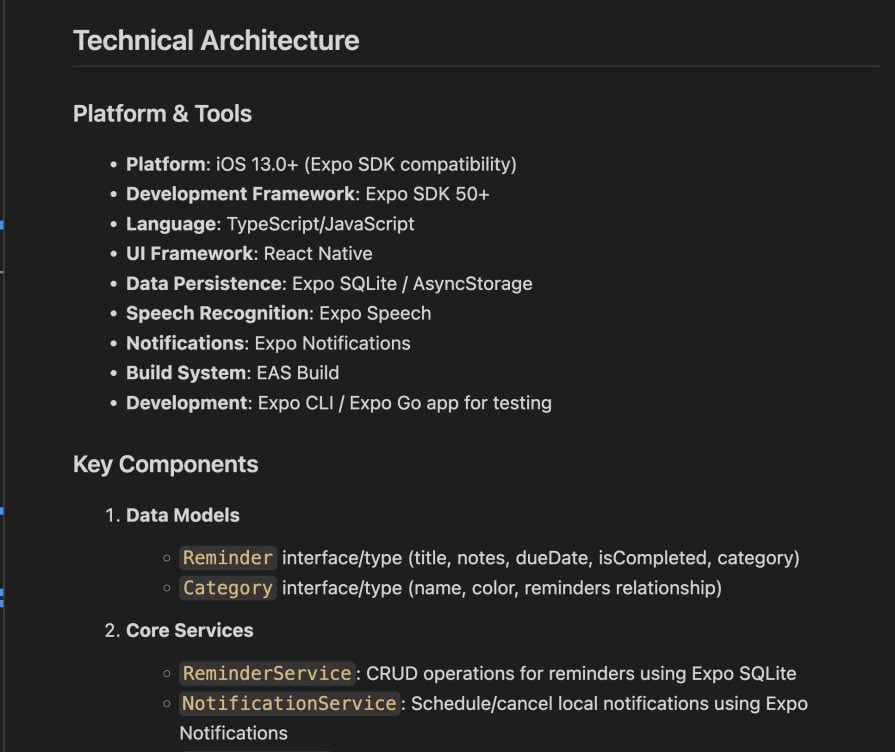 technical architecture and key components