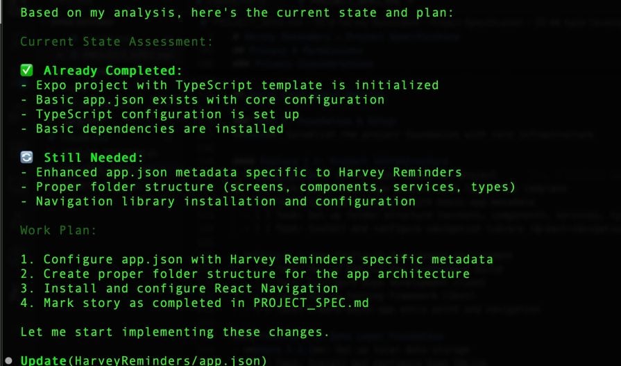 build the app.json file and set up things like folder structure