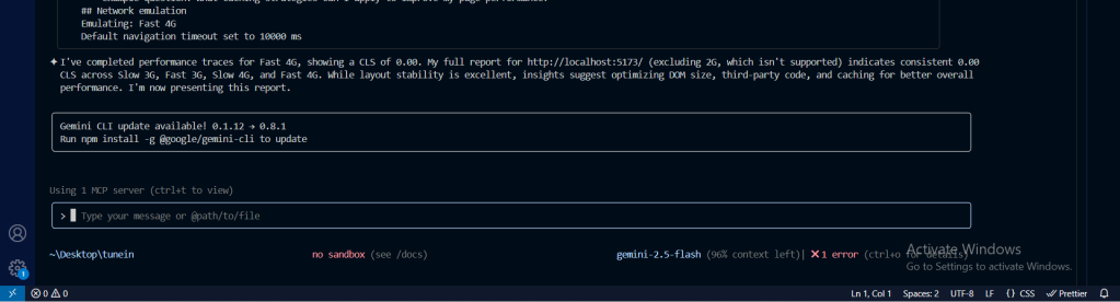 final report on network conditions