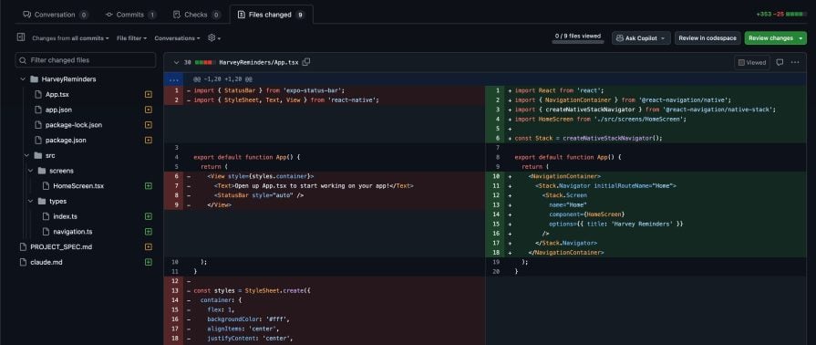 open PR with the file changes that correspond to the story 1.1.1