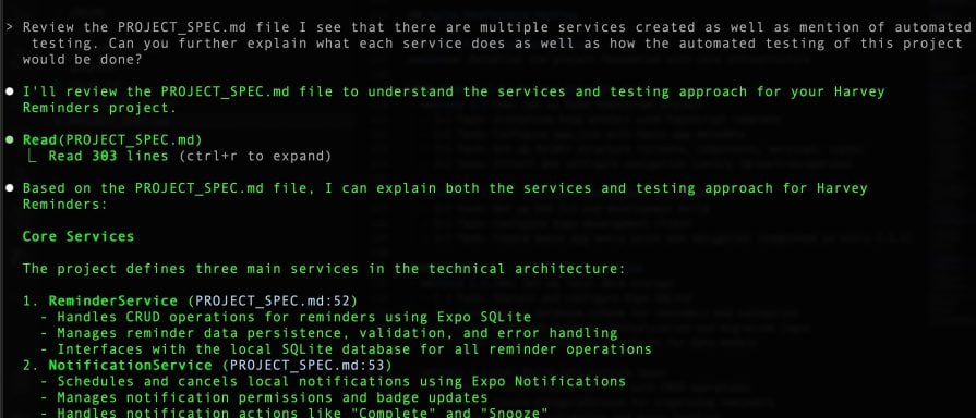 asking about the services and testing