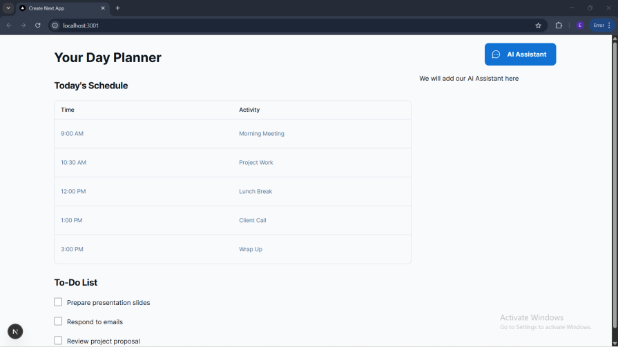 to do app in the browser