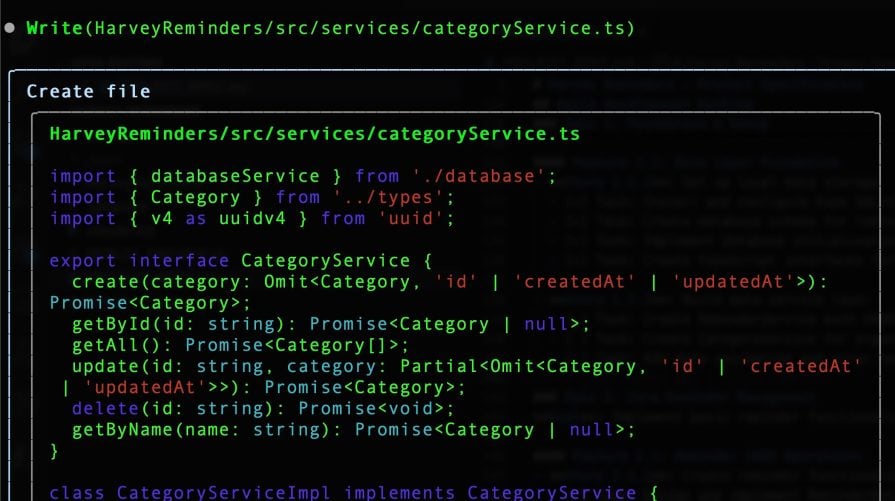proposes the creation of the Category Service