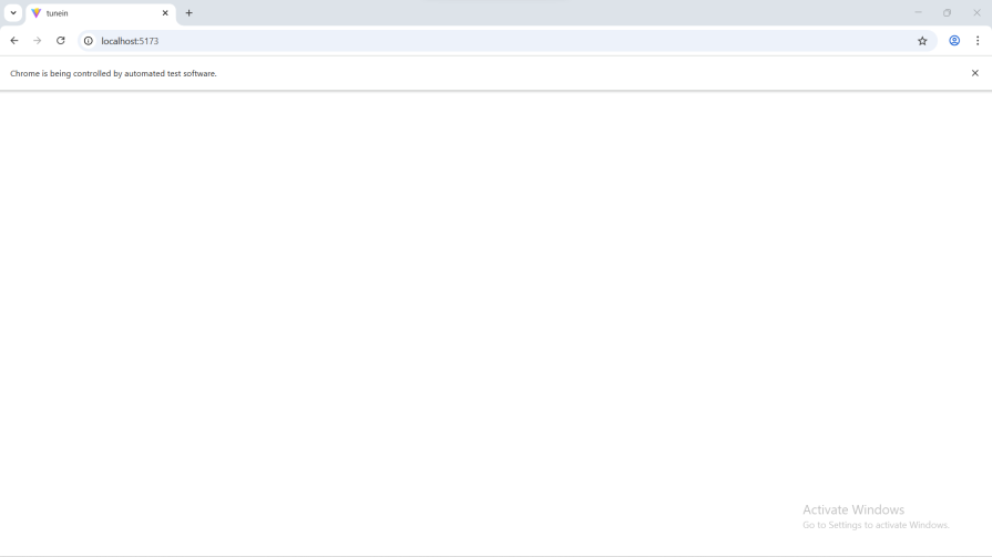 Chrome is being controlled by automated test software