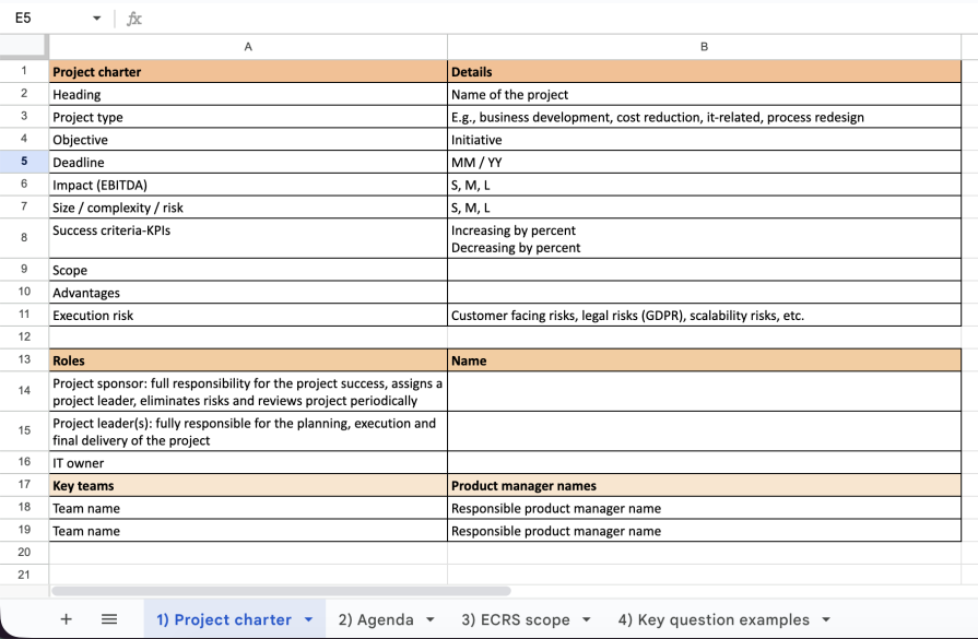 ECRS Template