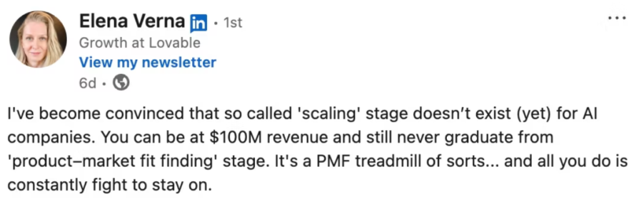 Elena Verna LinkedIn Post