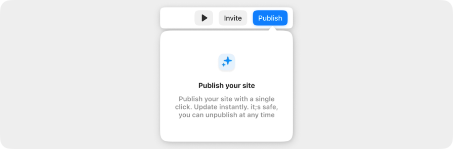 Framer’s publish button