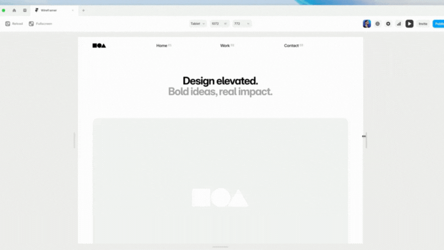 Framer wireframing AI