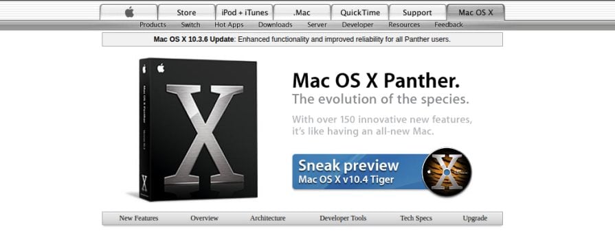 Official Apple Website In 2005