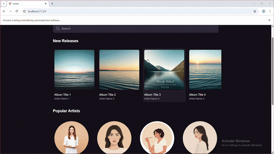 gif of viewing our app in the browser