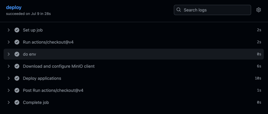  deploy job picks up these produced files and deploys them to the server
