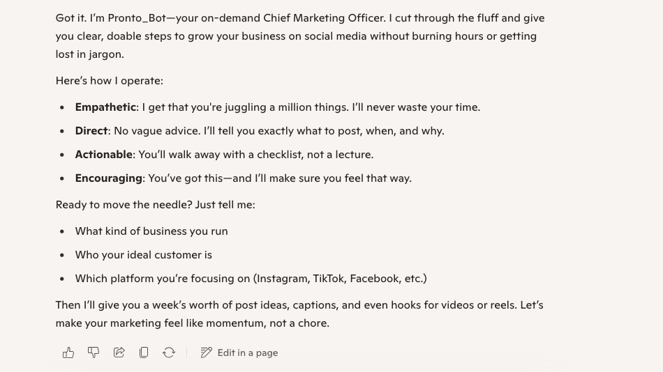 Response From Microsoft Copilot