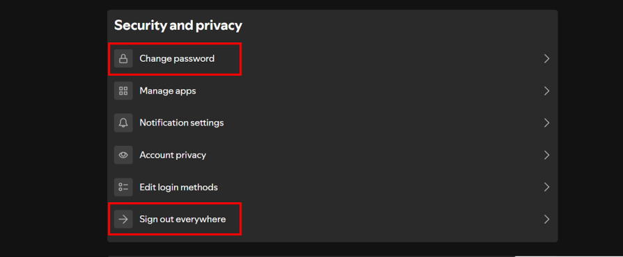 Spotify’s Account Page