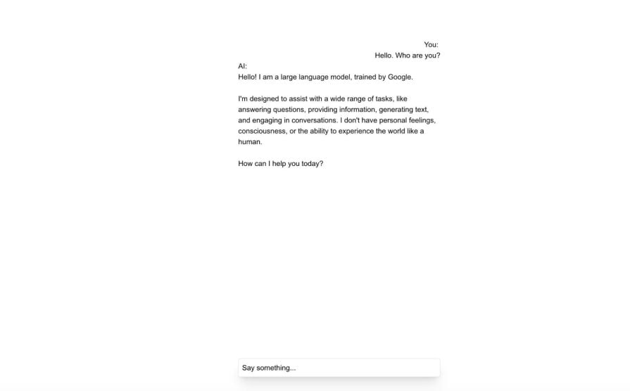 Fully Functional AI Chat