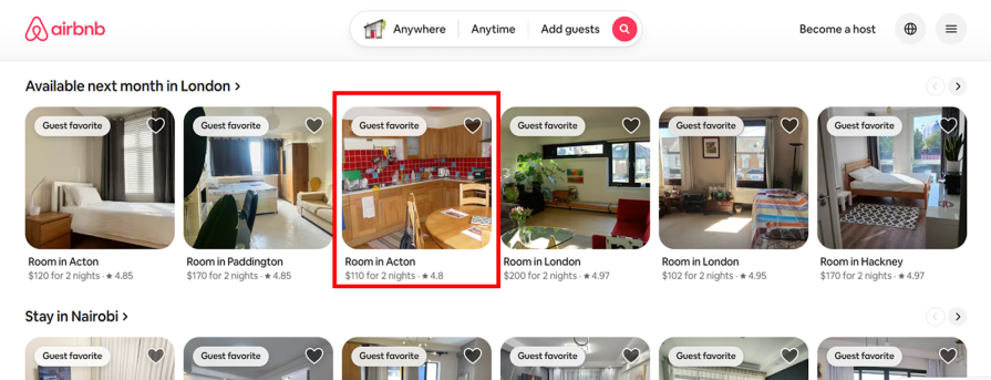 Law Of Proximity Airbnb Example