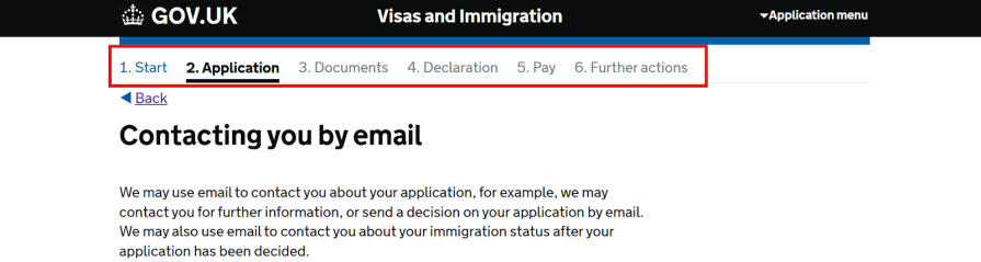 Progress Indicator GOV.UK