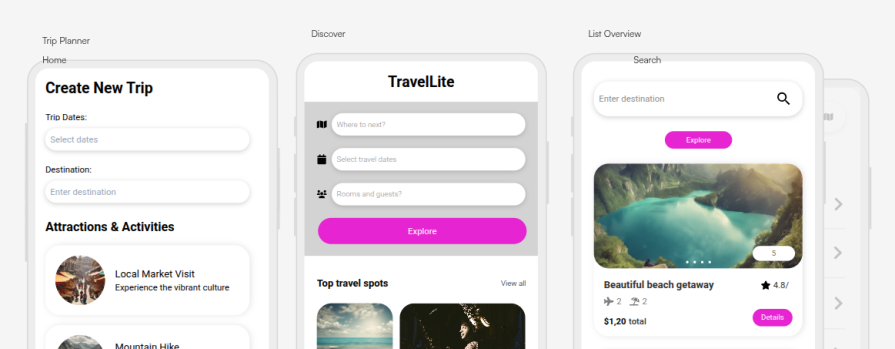 Travel App Designed With AI