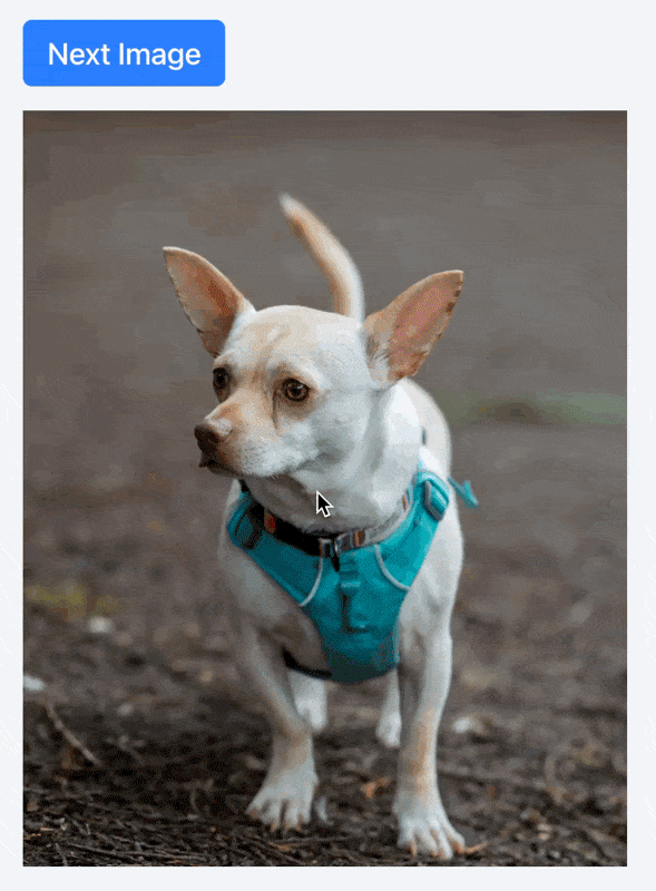 gif of use transition with clickable button