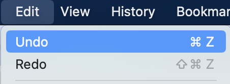 Undo Reversible Action