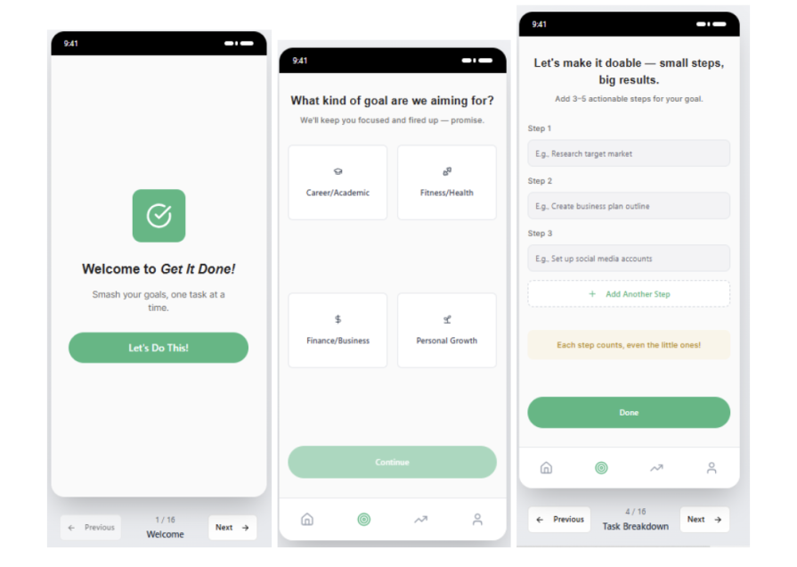 Onboarding Screens Using Figma Make