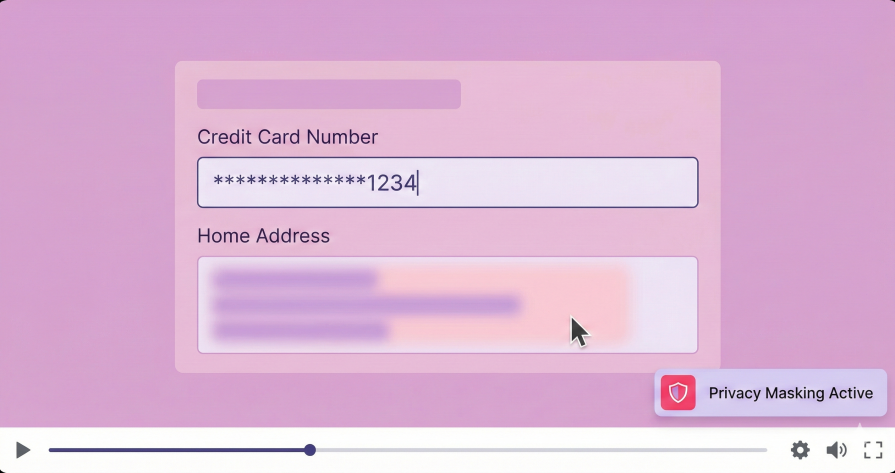 Automatic PI Masking And Redaction Actively Protecting User Data In A Session Replay