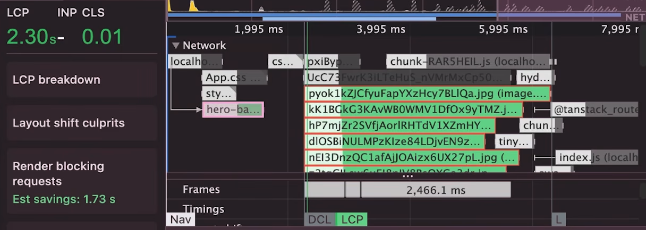 bringing LCP to 2.30s on first load